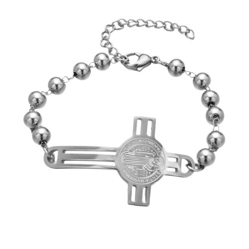 Saint Benedict Medal Cross Bracelet