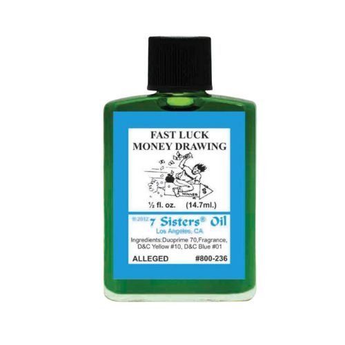 7 Sisters Fast Luck Money Drawing Oil 1/2oz (Aceite Para Atraer Dinero Rapido) to attract good luck in gambling, business, or any new adventure - Shop Cosmic Healing