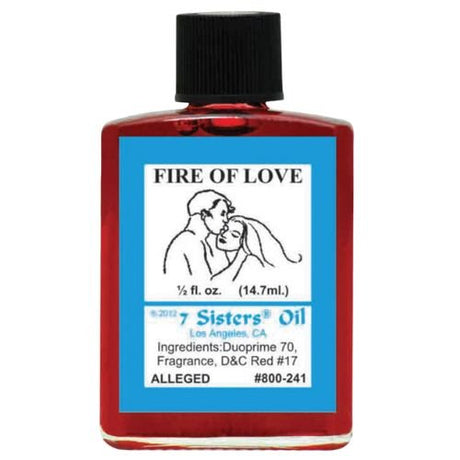 7 Sisters Fire of Love Oil 1/2oz strengthens passion and desire between two people - Shop Cosmic Healing
