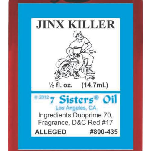 7 Sisters Jinx Killer Oil 1/2 oz  (Aciete Contra El Mal) to help remove any jinx or evil spell and protect against harmful forces.