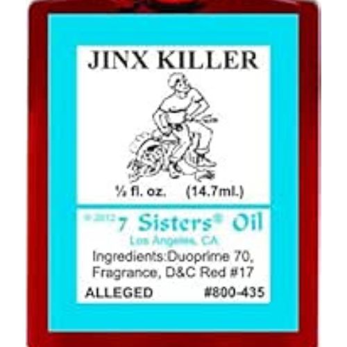7 Sisters Jinx Killer Oil 1/2 oz  (Aciete Contra El Mal) to help remove any jinx or evil spell and protect against harmful forces.