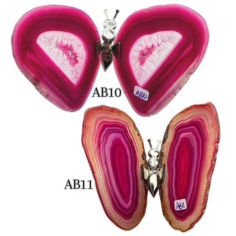 Agate Slice Geode Butterfly Gemstone