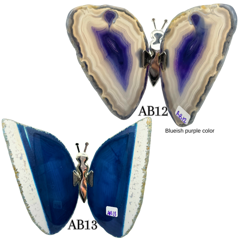 Agate Slice Geode Butterfly Gemstone