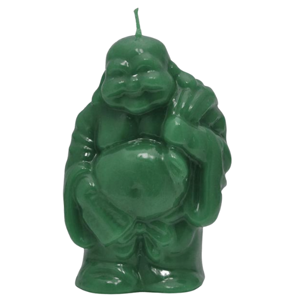Vela roja de Buda de pie de 5,25" para riqueza y prosperidad, atracción, amor y poder