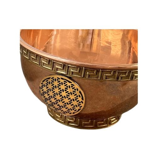 Assorted Designs Copper Offering Bowl 3"D