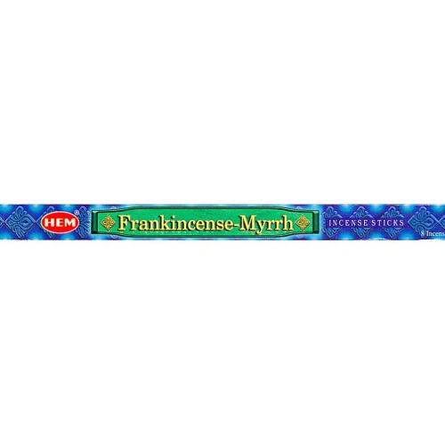 Frankincense & Myrrh HEM Incense 8 Sticks for to stop addictions, calming, clarifying, focusing, grounding