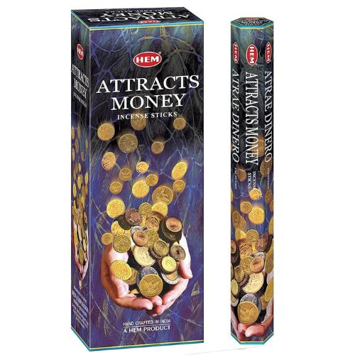 Atrae Dinero Incienso 20 Varillas -HEM para atraer prosperidad, buena fortuna