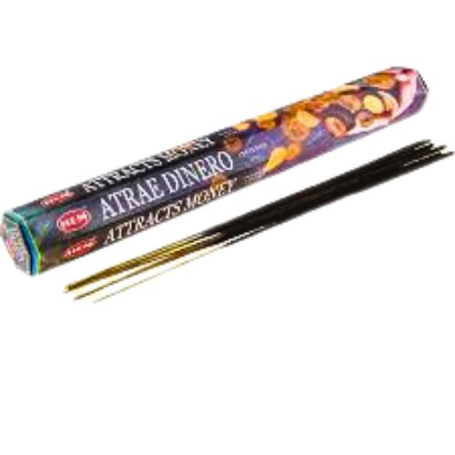 Atrae Dinero Incienso 20 Varillas -HEM para atraer prosperidad, buena fortuna