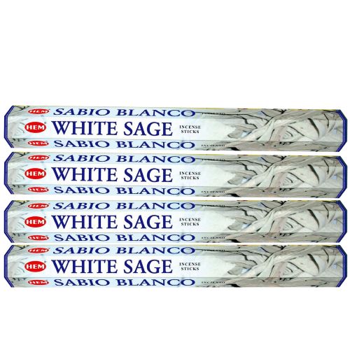 White Sage HEM Incense 20 Sticks (Incienso Salvia Blanca 20 Varitas) for purification of your sacred space