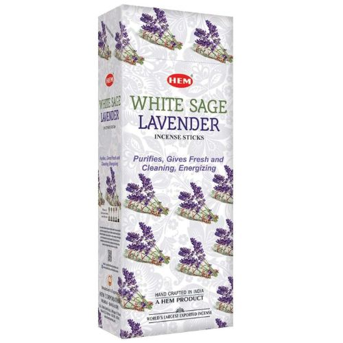 Salvia blanca y lavanda HEM, 20 unidades (Sabio Blanco Lavanda Incienso) para purificar, refrescar y reiniciar
