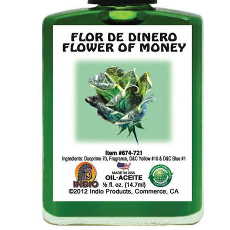 Indio Aciete Espiritual Flor De Dinero 1/2oz - Shop Cosmic Healling