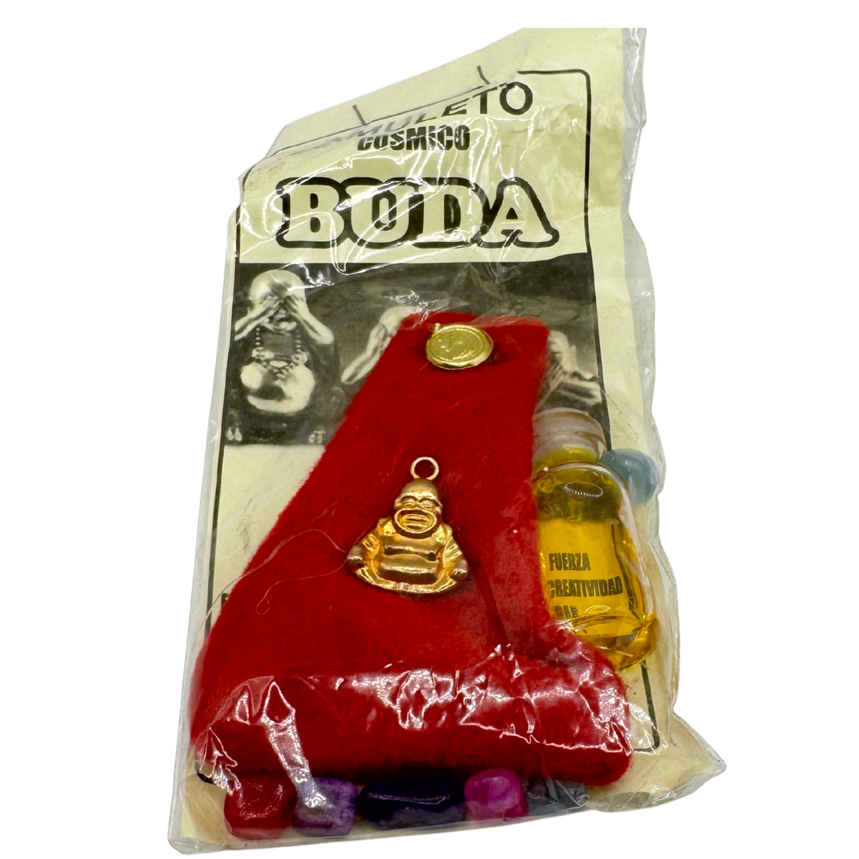 Lucky Buddha Amulet Sachet Gambler's Hand- Red