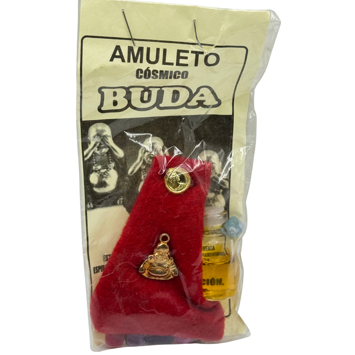 Lucky Buddha Amulet Sachet Gambler's Hand- Red