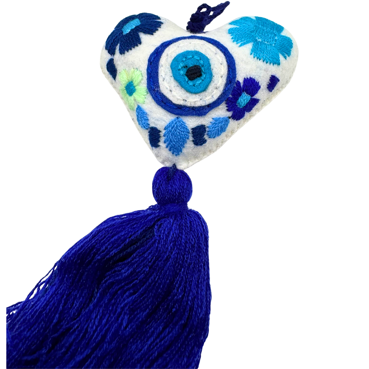 Mexican Evil Eye Tassel Charm 4"