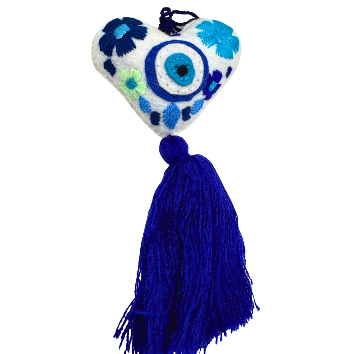 Mexican Evil Eye Tassel Charm 4"
