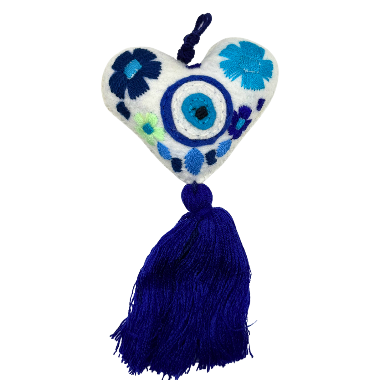 Mexican Evil Eye Tassel Charm 4"