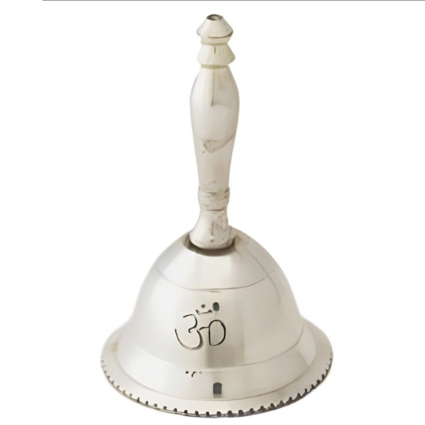 Campana de Altar Om Plateada 3"