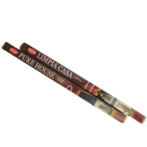 Pure House HEM Incense 8 Sticks (Incienso Limpia Casa 8 Varitas) to cleanse and clear your home of negative energies