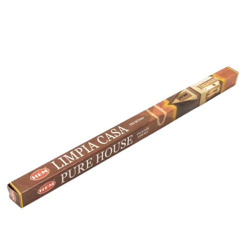 Pure House HEM Incense 8 Sticks (Incienso Limpia Casa 8 Varitas) to cleanse and clear your home of negative energies