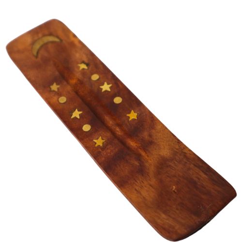 Quemador de barco de madera Star Moon de 5 pulgadas de largo