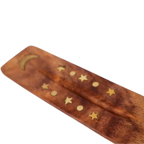 Quemador de barco de madera Star Moon de 5 pulgadas de largo