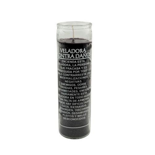 Against Harm Black Candle (Vela Contra Daños) to protect yourself, home, business and family form evil spells, hexes, vandalism, injuries - Shop Cosmic Healing