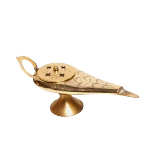 Aladdin Lamp Solid Brass 4"L (Genie Lamp) For Cone Incense Burner - Shop Cosmic Healing