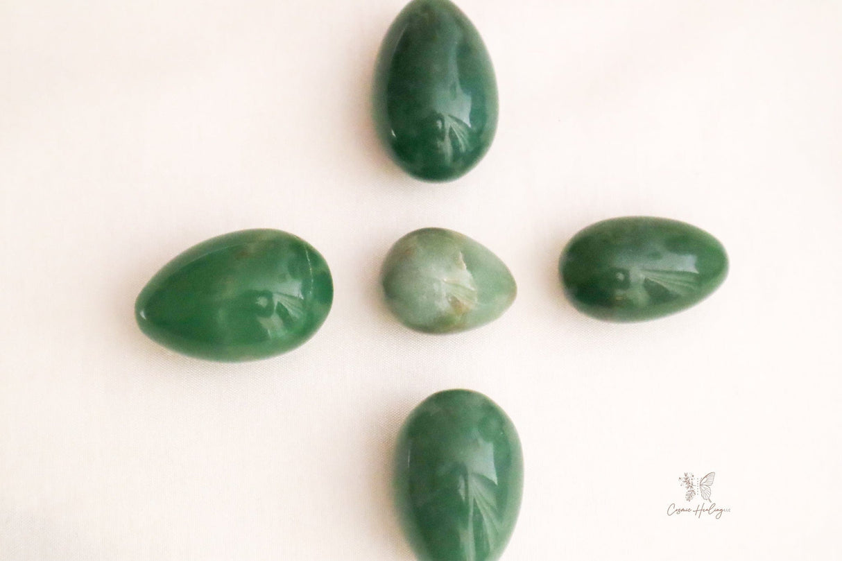 Undrilled aventurine yoni egg