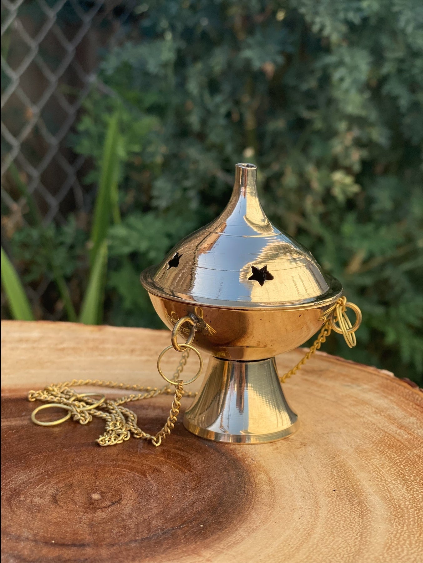 Brass Hanging Incense Burner - Shop Cosmic Healing