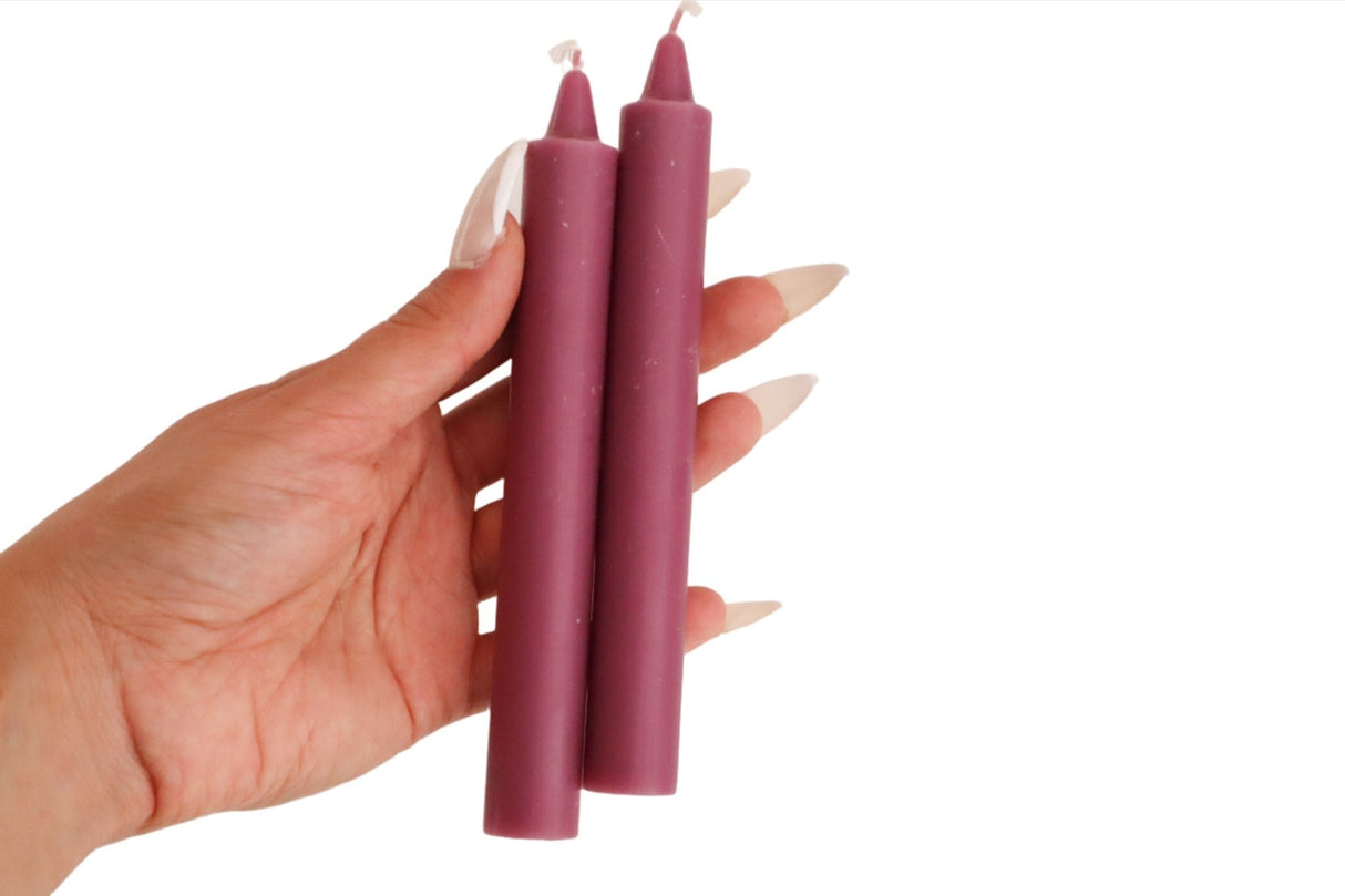 6-inch chime taper candles in assorted color