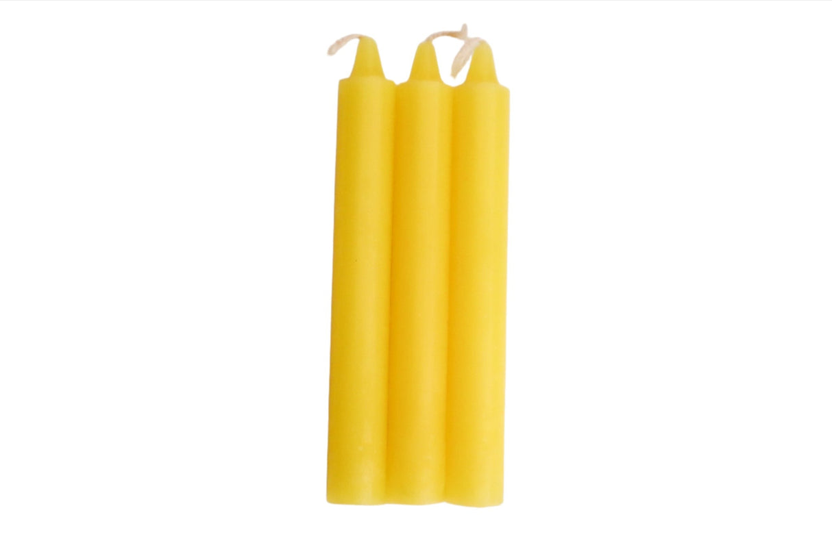 Yellow Chime Taper Candles 6"