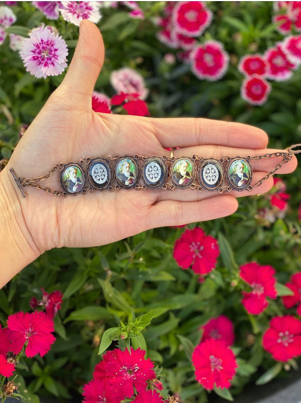 Copper Saint Benedict Image Bracelet - Shop Cosmic Healing