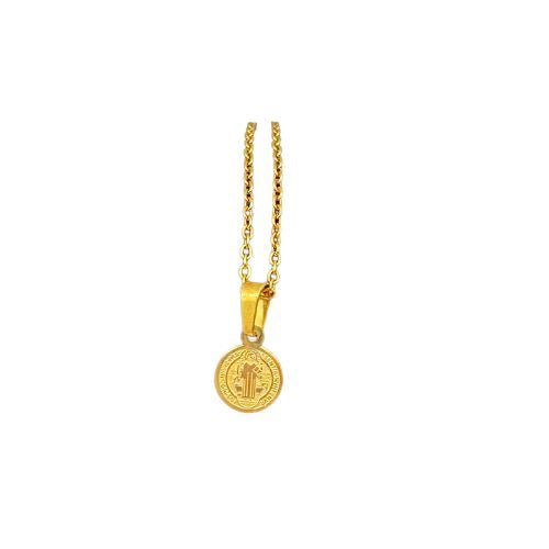 Dainty Gold Plated San Benito Protection Necklace - Shop Cosmic Healing