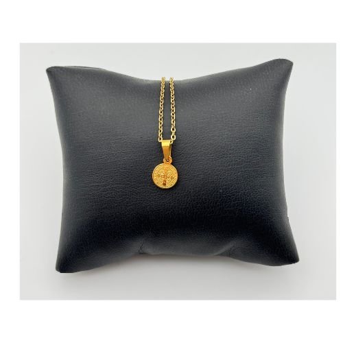 Dainty Gold Plated San Benito Protection Necklace - Shop Cosmic Healing