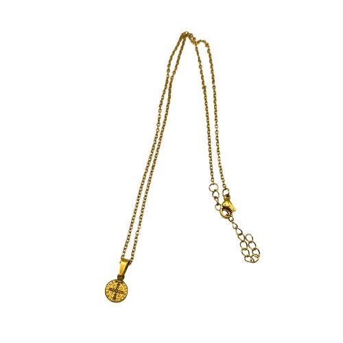 Dainty Gold Plated San Benito Protection Necklace - Shop Cosmic Healing