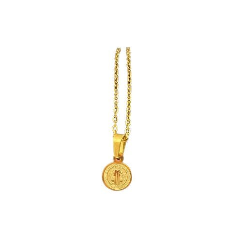 Dainty Gold Plated San Benito Protection Necklace - Shop Cosmic Healing
