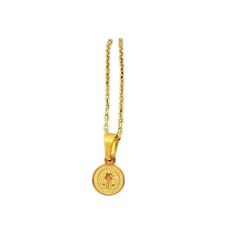 Dainty Gold Plated San Benito Protection Necklace - Shop Cosmic Healing
