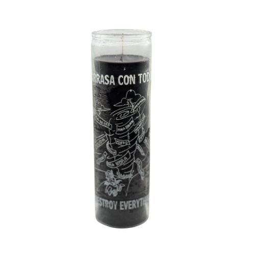 Destroy Everything Candle - Black(Vela Arrasa Con Todo Negra): To break up a crossed condition or dispel all jinxes - Shop Cosmic Healing