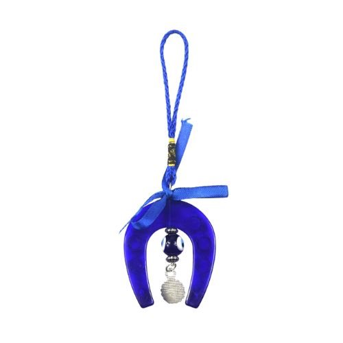 Evil Eye Horseshoe Wall Hanging with Bow – Protection & Good Luck Charm - Shop Cosmic Healing