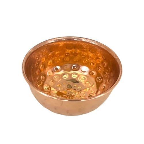 Hand Hammered Copper Offering Bowl 3"D (Cuenco de Cobre Martillado) - Shop Cosmic Healing