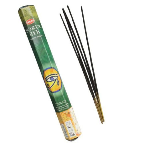 HEM Eye of Horus Incense 20 Sticks (Incienso Ojo de Horus) for esoteric symbol of wisdom and knowledge - Shop Cosmic Healing
