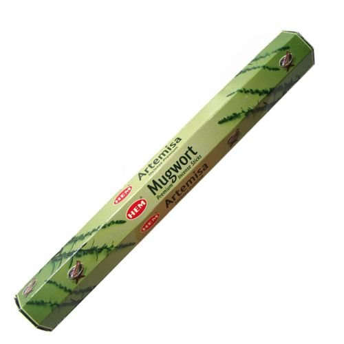 HEM Mugwort Incense 20 Sticks (Incienso Artemisa) for spiritual practices dreams, cleansing rituals, smudging, and aromatherapy. - Shop Cosmic Healing