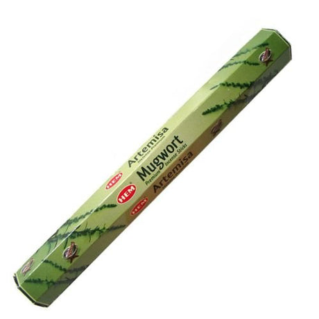 HEM Mugwort Incense 20 Sticks (Incienso Artemisa) for spiritual practices dreams, cleansing rituals, smudging, and aromatherapy. - Shop Cosmic Healing