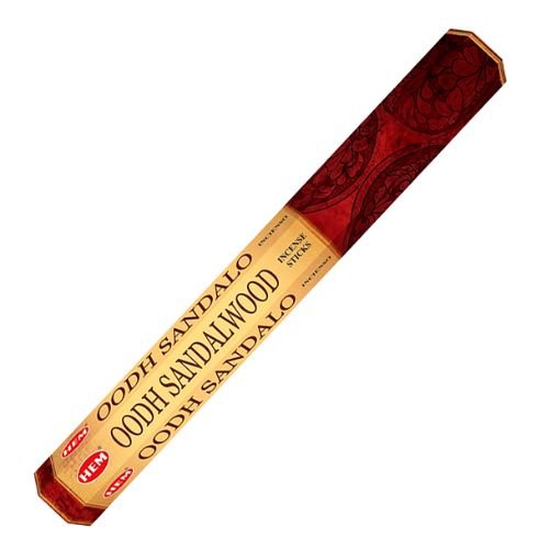 HEM Oodh Sandalwood Incense 20 Sticks to relaxation, conducts spiritual practices and helps restore aura - Shop Cosmic Healing