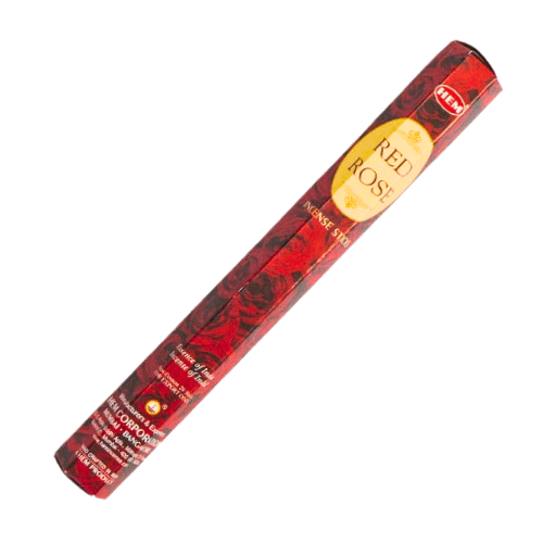 HEM Red Rose Incense 20 Sticks (Incienso de Rosa Rojo) to dispel negativity, induce relaxing sleep, spiritual strength - Shop Cosmic Healing