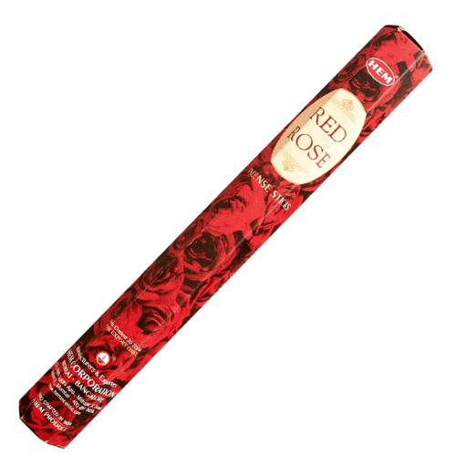 HEM Red Rose Incense 20 Sticks (Incienso de Rosa Rojo) to dispel negativity, induce relaxing sleep, spiritual strength - Shop Cosmic Healing