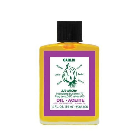 Indio Garlic Oil 1/2oz (Aceite De Ajo) to attract good luck, fortune, love money and health etc - Shop Cosmic Healing