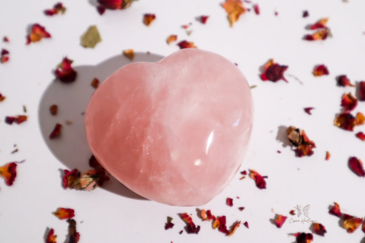 Large Rose Quartz Heart- RQH3