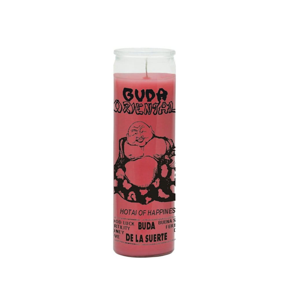 Indio Lucky Buddha Pink Candle - Veladora Oriental Buda de la Suerte