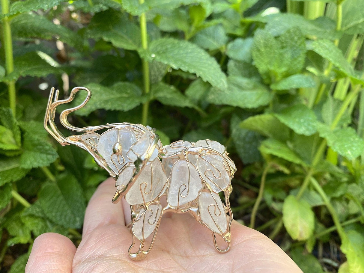 Lucky Elephant Hand Wired Crystal - Shop Cosmic Healing
